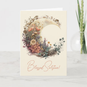 Cartão De Festividades Crie Seu Próprio Crescente Lunar Floral de Outono