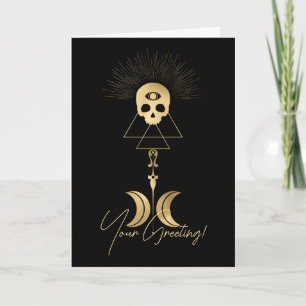 Cartão De Festividades Crie seu próprio Dourado Tarot de Mágico Arcana