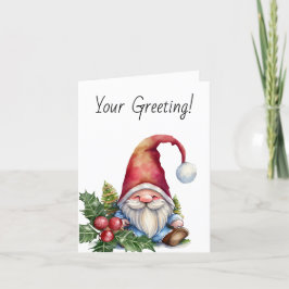 Cartão De Festividades Crie seu próprio Gnomo de Árvore de Natal