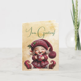 Cartão De Festividades Crie seu próprio Gnomo de Natais vintages