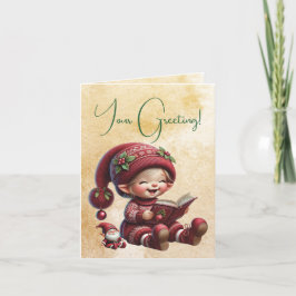 Cartão De Festividades Crie seu próprio Gnomo de Natais vintages de Conta