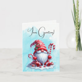 Cartão De Festividades Crie Seu Próprio Gnomo de Natal Com Minhoca-Pepper