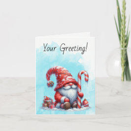 Cartão De Festividades Crie Seu Próprio Gnomo de Natal de Pepperminta Fer