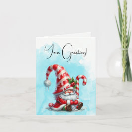 Cartão De Festividades Crie Seu Próprio Gnomo de Natal do Peppermint no i