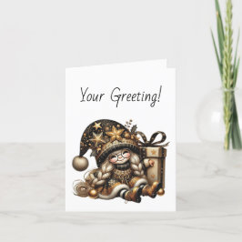 Cartão De Festividades Crie seu próprio Gnomo de Natal mágico presente