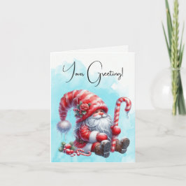 Cartão De Festividades Crie Seu Próprio Gnomo de Natal Pimenta Cheiroso