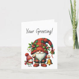 Cartão De Festividades Crie seu próprio Gnomo de Xadrez de Natal feliz