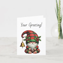 Cartão De Festividades Crie seu próprio Gnomo Xadrez de Natal
