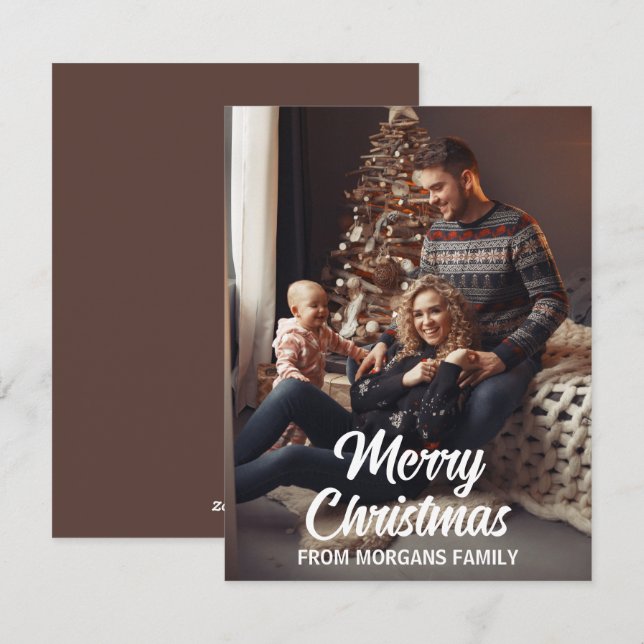 Cartão De Festividades Crie seu próprio Natal personalizado de fotos (Frente/Verso)