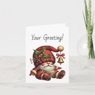 Cartão De Festividades Crie Seu Próprio Papai Noel Gnome de Xadrez de Nat