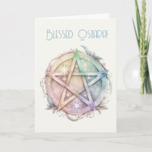 Cartão De Festividades Crie Seu Próprio Pentáculo Pastel Estrelado e Arco