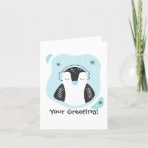 Crie seu próprio pinguim pinguim bonito no Natal