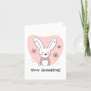 Cartão De Festividades Crie seu próprio retrorreflector Bunny Orange Nata