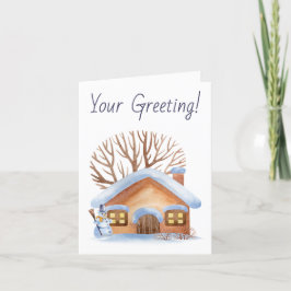 Cartão De Festividades Crie seu próprio Snowman Angel para o Natal