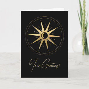 Cartão De Festividades Crie seu próprio Tarot Dourado da Estrela da Arcan