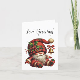 Cartão De Festividades Crie seus próprios Papais noeis Gnomos de Xadrez d