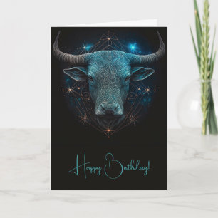 Cartão De Festividades Crie sua própria astrologia mística Taurus Zodiac