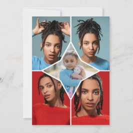 Cartão De Festividades Crie Sua Própria Colagem de 5 Fotos