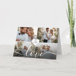 Cartão De Festividades Crie sua própria colagem de amor em fotografia