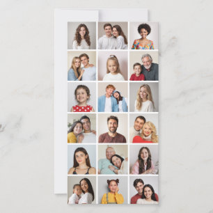 Cartão De Festividades Crie Sua Própria Colagem de Fotos 18 Cor Editável