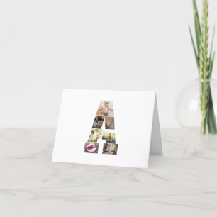 Cartão De Festividades Crie Sua Própria Colagem de Fotos com a Letra A
