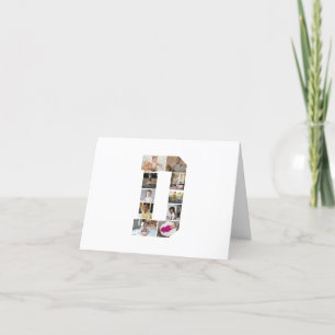 Cartão De Festividades Crie Sua Própria Colagem de Fotos com a Letra D