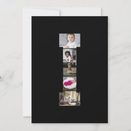 Cartão De Festividades Crie Sua Própria Colagem de Fotos com a Letra I