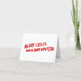 Cartão De Festividades Crise Alegre e um Novo Medo Feliz