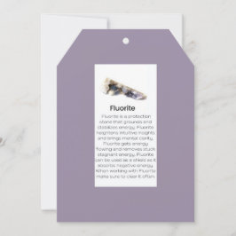 Cartão De Festividades Cristal De Fluorite Significa Pedra De Joalharia