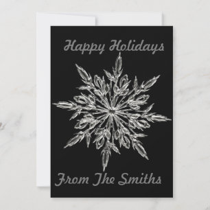 CARTÃO DE FESTIVIDADES CRISTAL SNOWFLAKE PERSONALIZADO