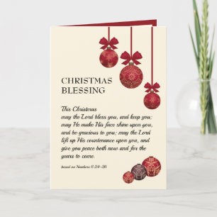 Cartão De Festividades cristão QUE O SENHOR O ABENÇOE Natal