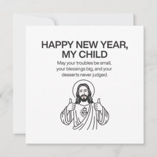 Cartão De Festividades Cristianismo Ano Novo Jesus