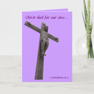 Cartão De Festividades Cristo Crucifix Morto Para Nossos Sins II