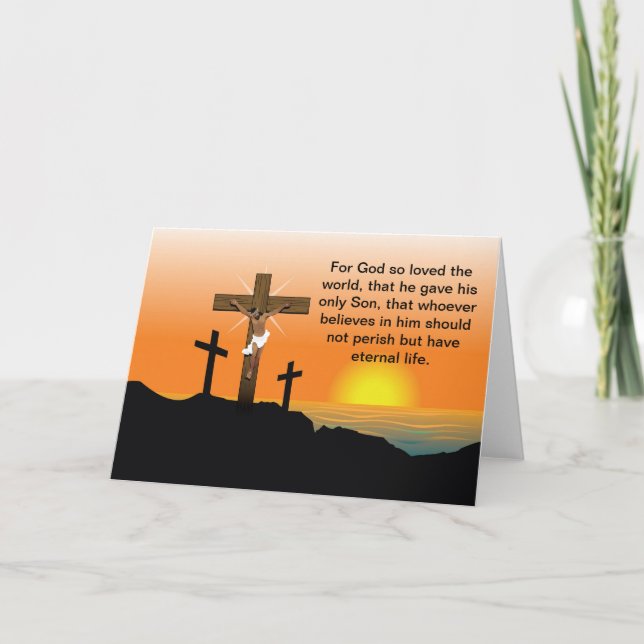 Cartão De Festividades Cristo de Jesus Negro (Frente)