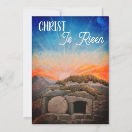 Cartão De Festividades Cristo é a placa de Páscoa Risen Hallelujah
