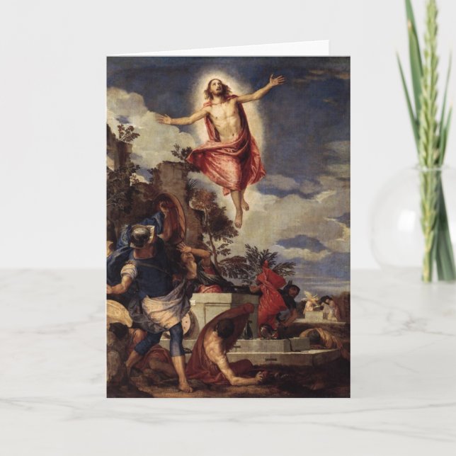 Cartão De Festividades Cristo que o Senhor esteja em ascensão hoje, Alelu (Frente)