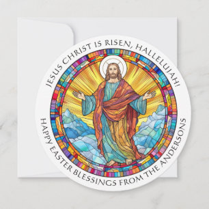 Cartão De Festividades Cristo Ressuscitou Páscoa Católica Religiosa
