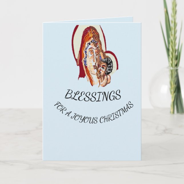 Cartão De Festividades Cristo Virgem Maria e Lord jesus (Frente)