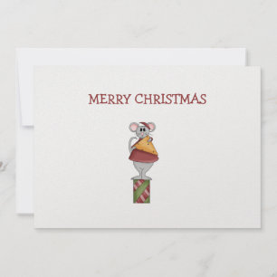 Cartão De Festividades Critério de Natal ・ Rato