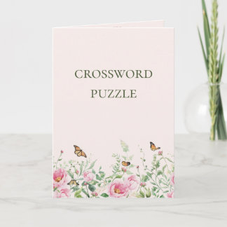 Cartão De Festividades Cro Croquete Personalizável Floral Rosa Elegante