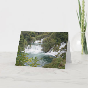 Cartão De Festividades Croácia, Dalmácia, Parque Nacional Krka Falls