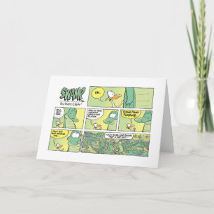 Cartão De Festividades Crocodilo dos pântanos Visita de Natal Relativa