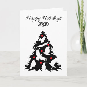 Cartão De Festividades Crow Holiday Greeting Card