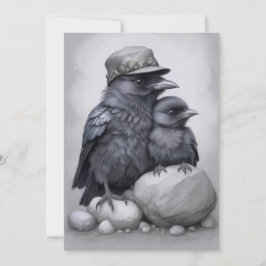 Cartão De Festividades Crows Rock! Karte für Vatertag, Muttertag, Familie