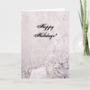 Cartão De Festividades crystal snowflake holiday card