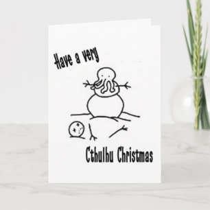 Cartão De Festividades Cthulhu Christmas