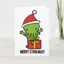 Cartão De Festividades Cthulmas alegre