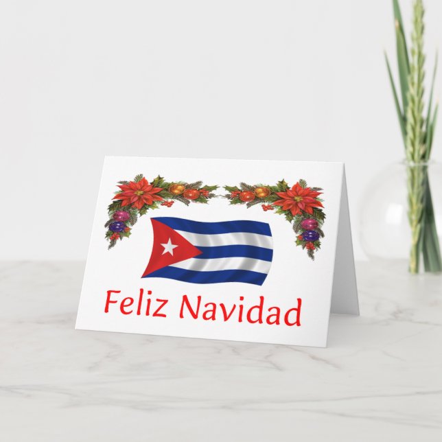 Cartão De Festividades Cuba Natal (Frente)