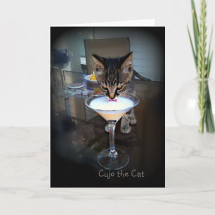 Cartão De Festividades Cujo Cat Milktini