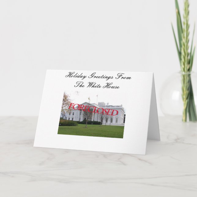 Cartão De Festividades Cumprimento da estação da casa branca impedida (Frente)
